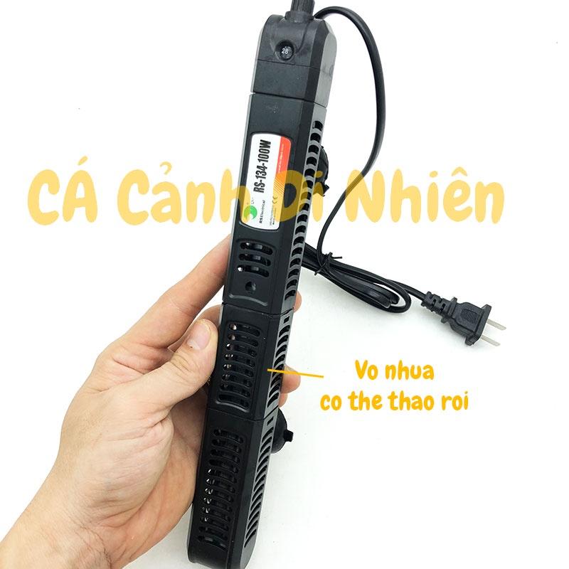 Cây sưởi ấm hồ cá RS Electrical 100W 200W 300W RS-134 RS-135 RS-136 có lưới nhựa bảo vệ