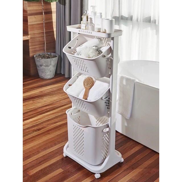 Kệ đựng đồ đa năng, 3 tầng có bánh xe