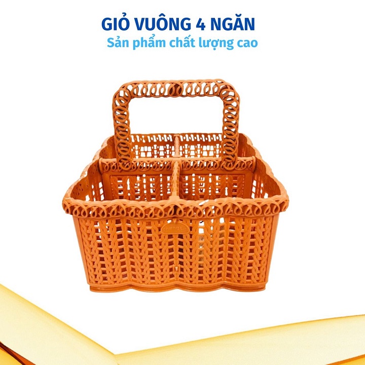 Giỏ đựng đồ 4 ngăn đa năng  nhựa cao cấp