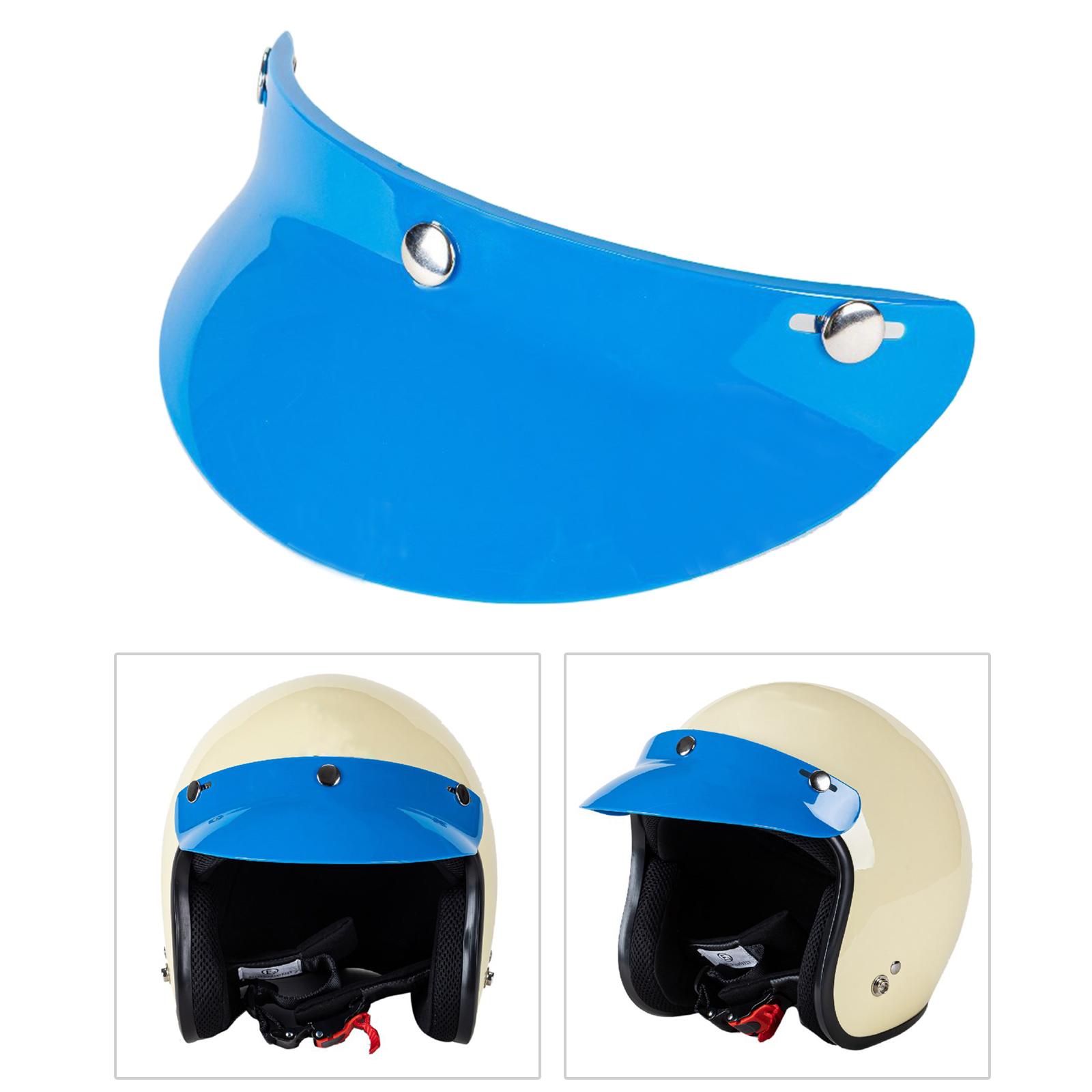 Vintage 3-Snap Motorcycle Helmet Visor Peak UV Sunshield for Most Open Face Half Face Or Vintage Helmets,15cm x 5cm
