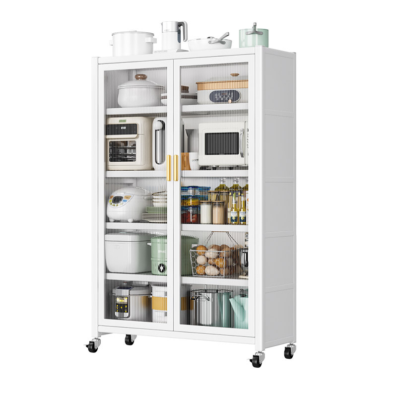 Tủ Đa Năng Để Đồ VANDO Có Nắp Đậy Kèm Bánh Xe Di Chuyển Tiện Lợi Chất Liệu Thép Cacbon Hàng Cao Cấp Kích Thước 6 Tầng 80cm
