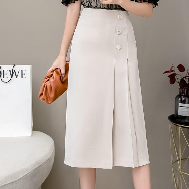 Chân Váy Dáng Dài Xếp Ly dáng Chữ A midi Madela lệch tà , phong cách công sở , thanh lịch, chất liệu dày dặn vải mềm mịn , có nhiều màu và size để lựa chọn- CVLD07
