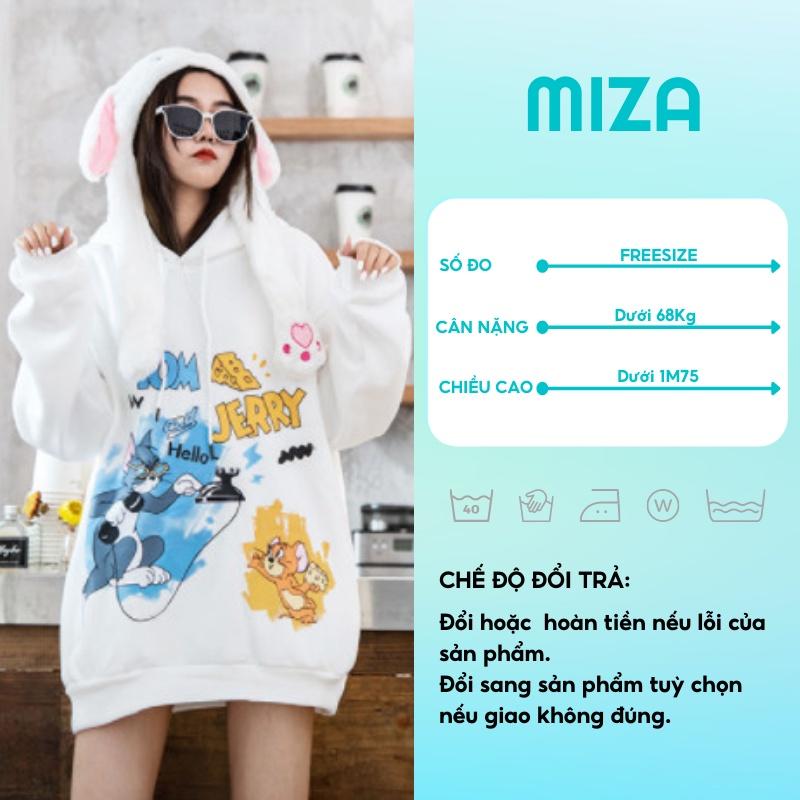 Áo hoodie nữ nam unisex cặp đôi local brand nỉ ngoại cao cấp da cá form rộng có mũ ulzzang hàn quốc cute zip TOM & JERRY