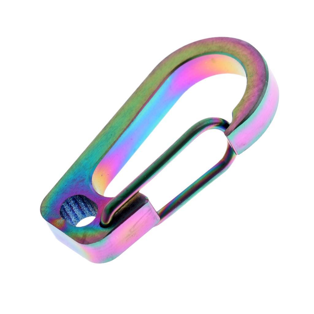 3pcs/set Titanium Alloy Carabiner Clip Keychain Quick Hook Buckle Outdoor Hiking Backpacking Accessories
