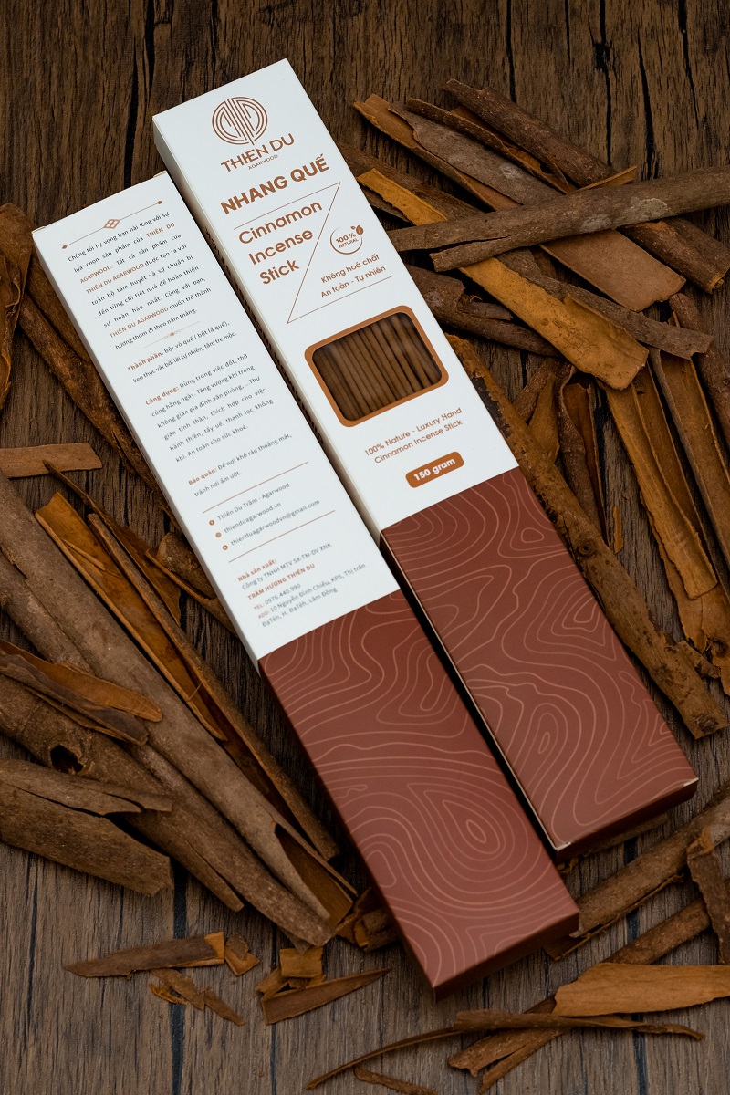 Nhang Vỏ Quế Đặc Biệt - Cinnamon Incense Stick - Mùi Thơm Dịu Nhẹ, Dễ Chịu, Thư Giãn - Thiên Du Agarwood