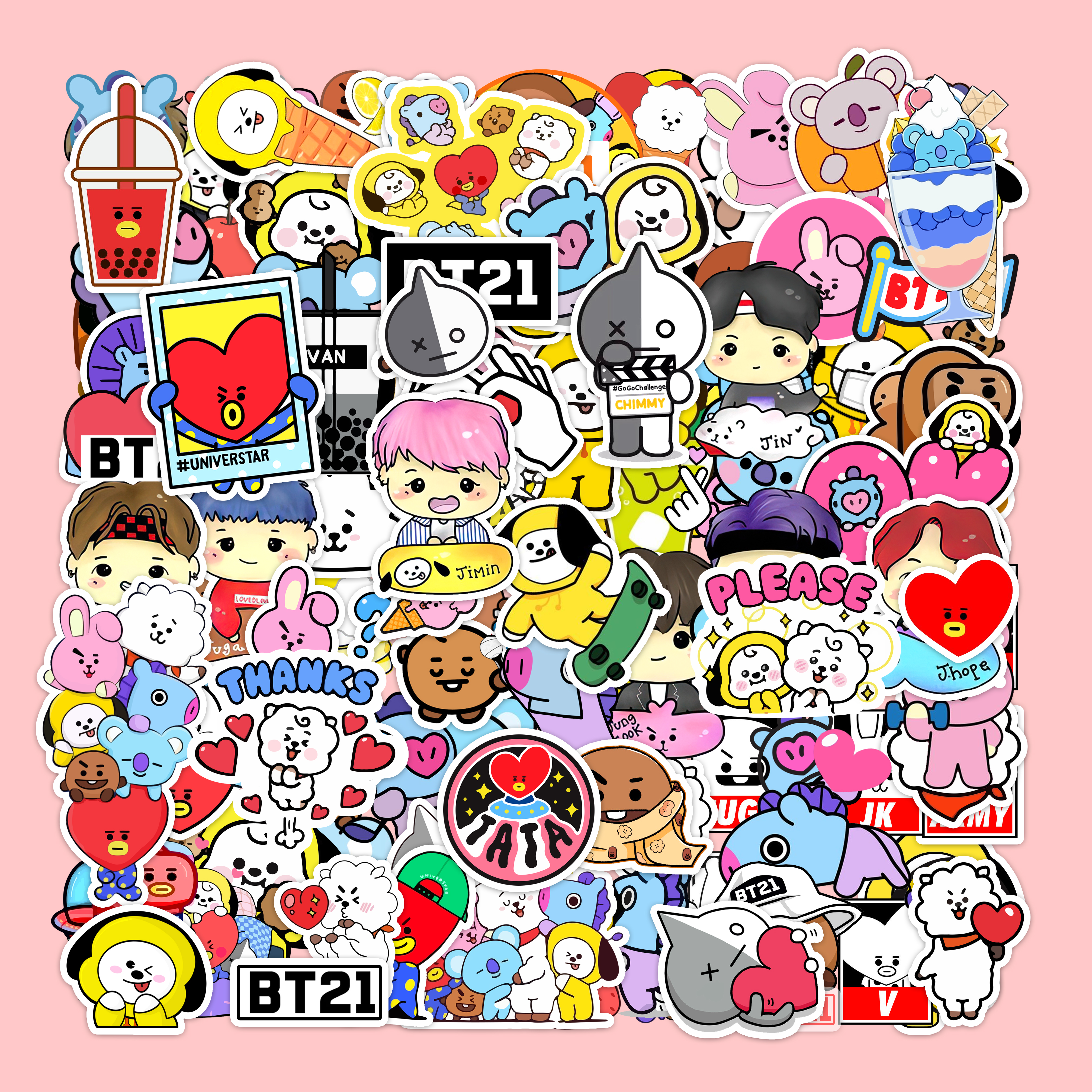 50 Hình Sticker Chủ Đề BTS