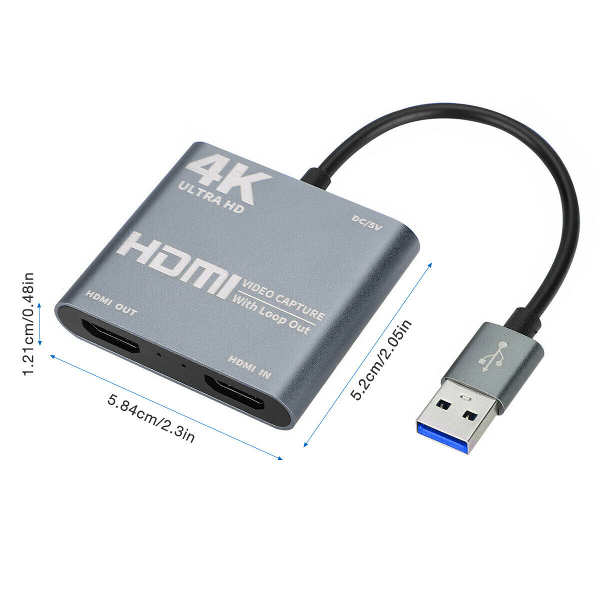 ROGTZ Capture Video Card Chuyển đổi HDMI sang USB 3.0 Để Live Stream Cho Điện Thoại/Máy Ảnh/PS4/ XBOX/Máy Tính - Hàng Nhập Khẩu