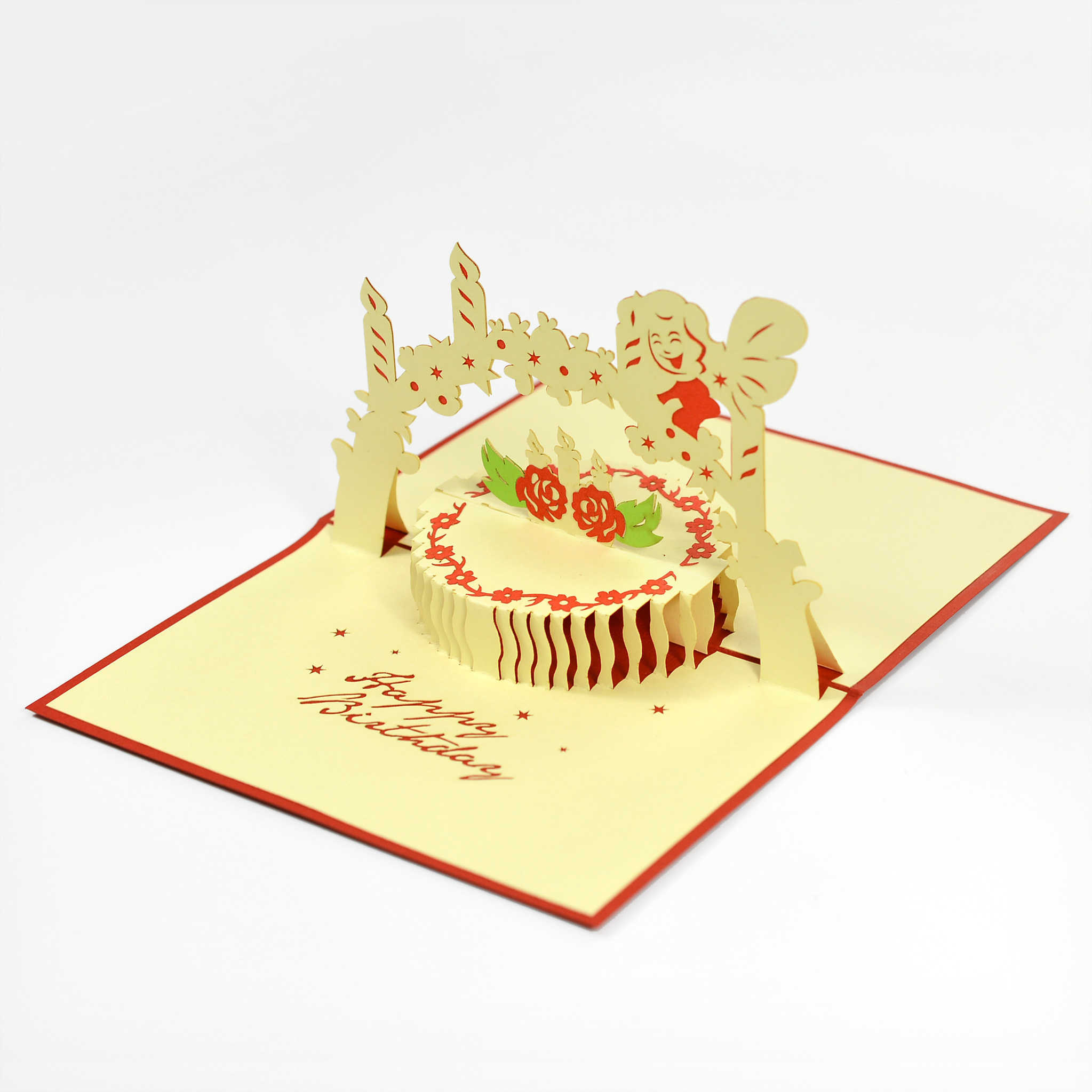 Thiệp nổi 3D Chúc mừng sinh nhật Happy birthday 3D pop-up card size 10x15cm BD042