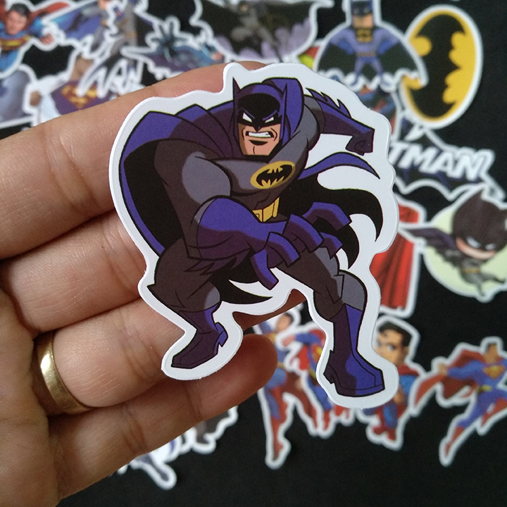 Bộ Sticker dán cao cấp chủ đề BATMAN - SUPERMAN - Dùng dán Xe, dán mũ bảo hiểm, dán Laptop...