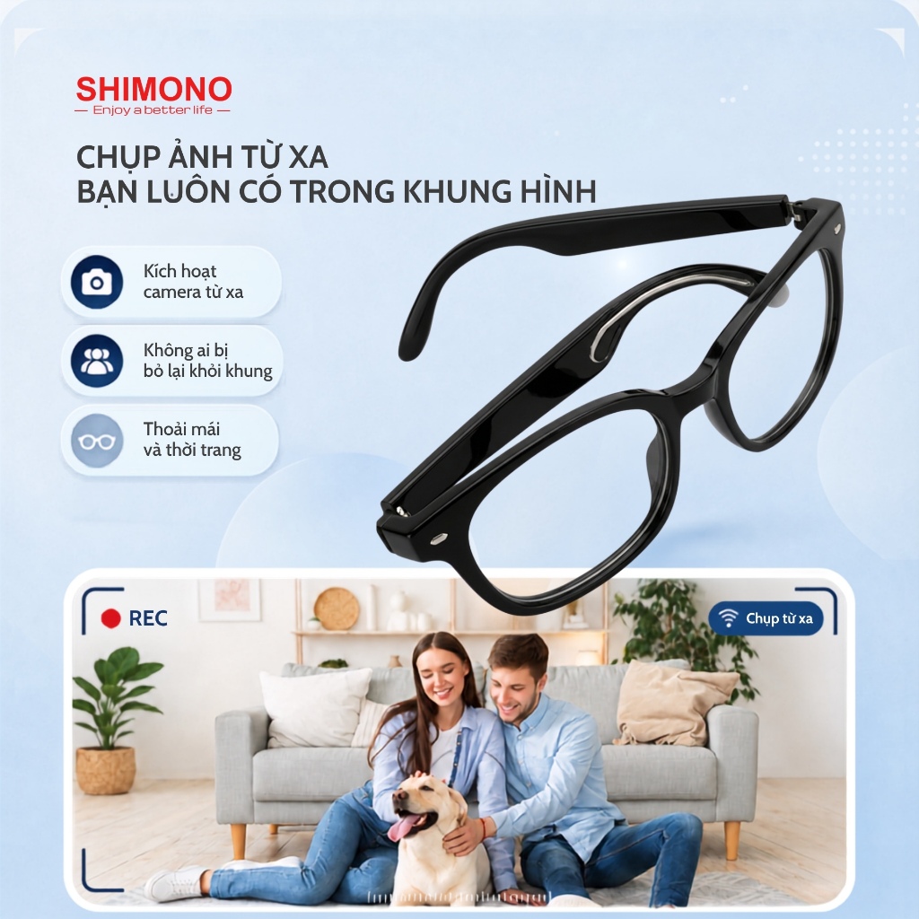 Kính Bluetooth SHIMONO AIMB-V6 Max Tròng Đổi Màu, Nghe Nhạc Open Ear, Đàm Thoại Rảnh Tay, Khẩu Lệnh Hàng chính hãng