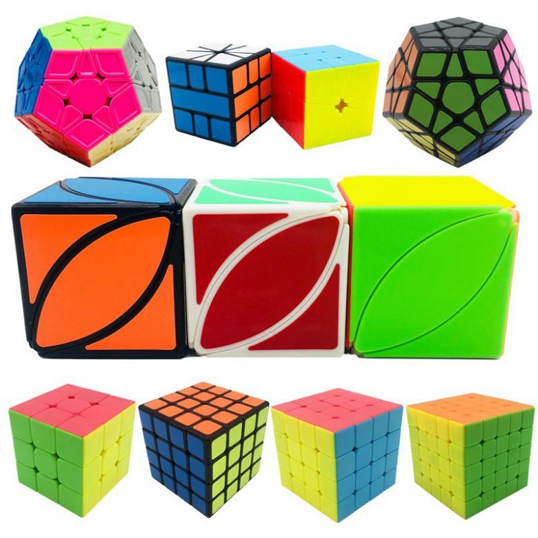 Bộ Sưu Tập Khối Rubik Carbon MoYu Meilong 2x2 3x3 4x4 5x5 Tam Giác 12 Mặt Skewb Square-1 SQ-1 Megaminx Pyranminx Cube đê