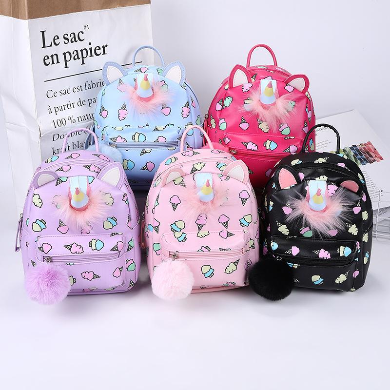 Mini Nhỏ Ba Lô Da Trẻ Em Học Túi Hoạt Hình Dễ Thương Kỳ Lân Bé Gái Ba Lô Mẫu Giáo Mầm Non Ba Lô Cho Bé