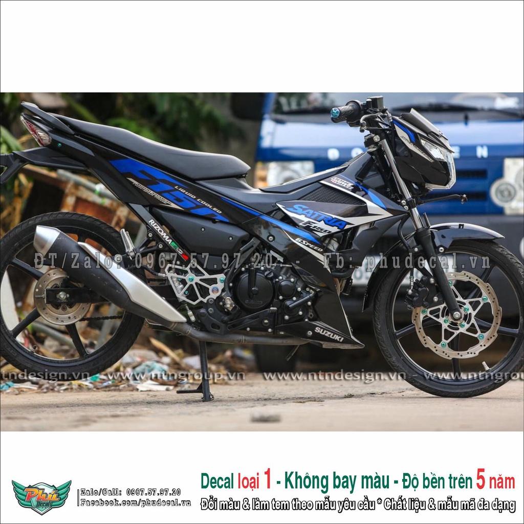 Tem rời Satria xanh đen