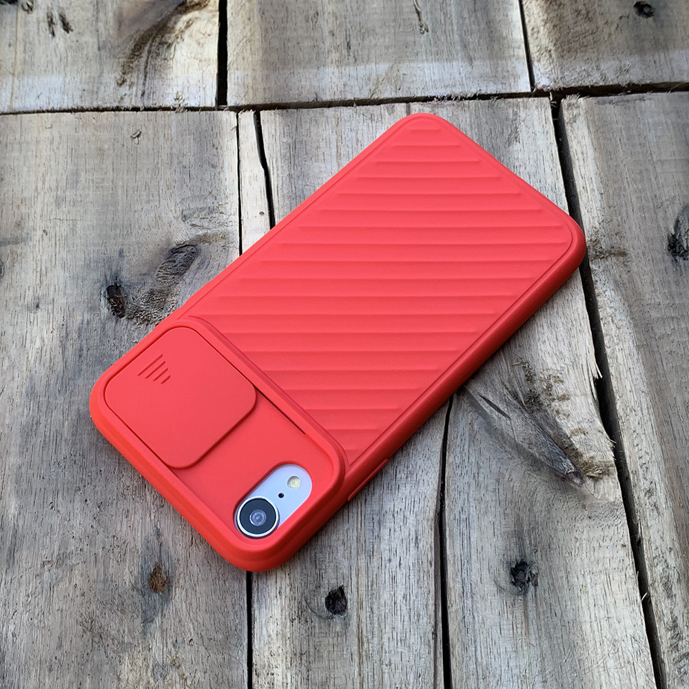 Ốp lưng kéo nắp camera cao cấp dành cho iPhone XR - Màu Đỏ