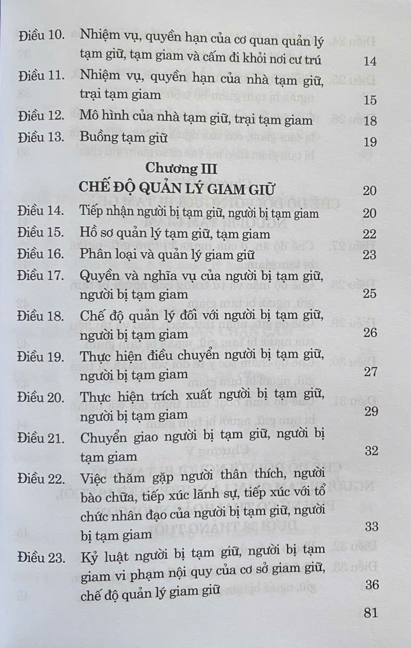 Luật Thi Hành Tạm Giữ, Tạm Giam Và Cấm Đi Khỏi Nơi Cư Trú Năm 2025