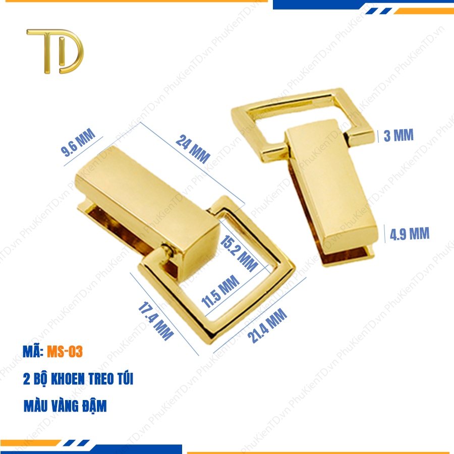 Nẹp túi xách, khoen d túi xách, khoen quai túi xách, công nghệ mạ điện độ bền 5 - 8 năm