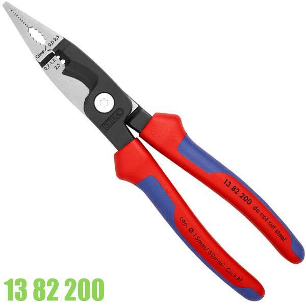 Kìm điện đa năng, tuốt cắt bấm cos 8 inch, KNIPEX 13 82 200