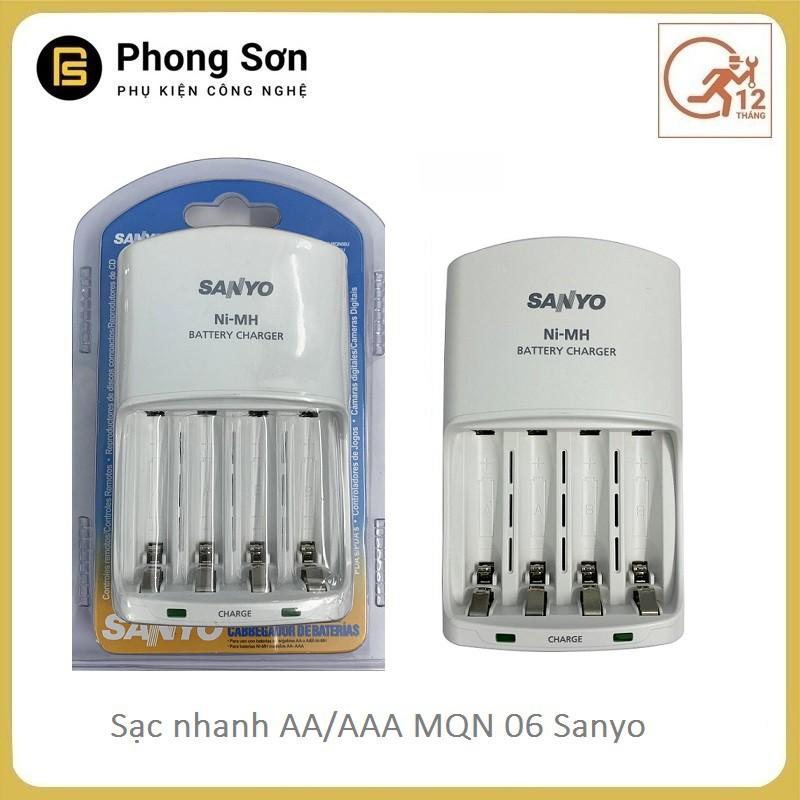 Sạc pin AA/AAA MQN06 Sanyo (sạc nhanh ) - Hàng Chính Hãng