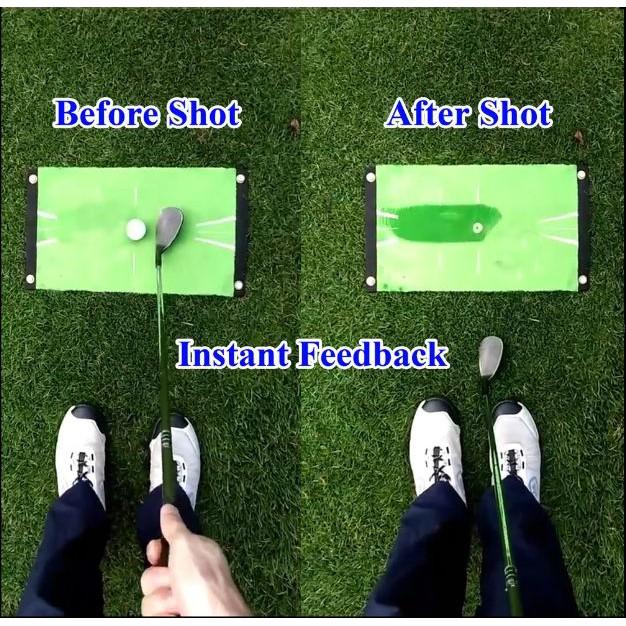 Thảm Tập Swing golf Batting Mat Tại Nhà Ngoài Trời Di Động Mini Có Vạch Định Hướng Phát Bóng Hàng Cao Cấp