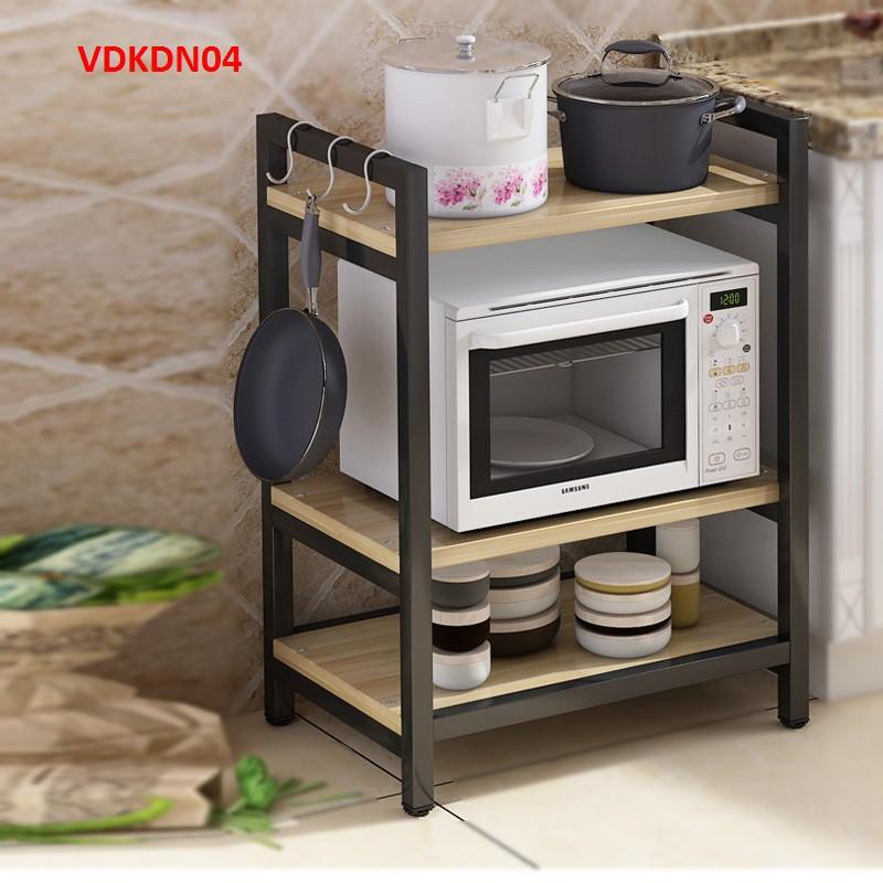 Kệ để lò vi sóng 3 tầng sàn gỗ VDKDN04 - Nội thất lắp ráp Viendong Adv