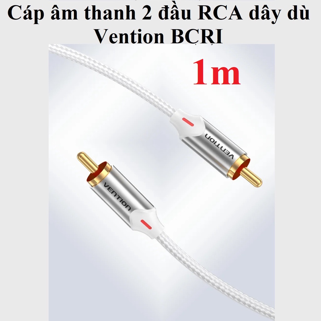Cáp âm thanh 2 đầu RCA Coaxial dây dù Vention BCRI _ Hàng chính hãng