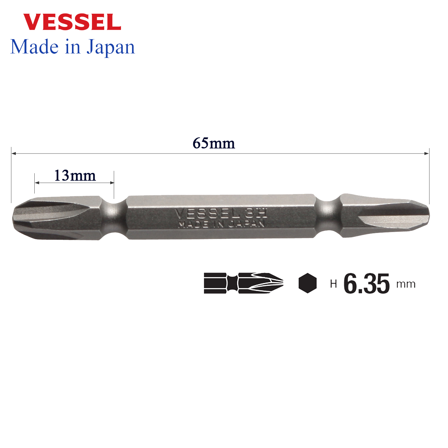 Mũi vặn vít A14 (không từ) - Vessel (Nhật Bản)