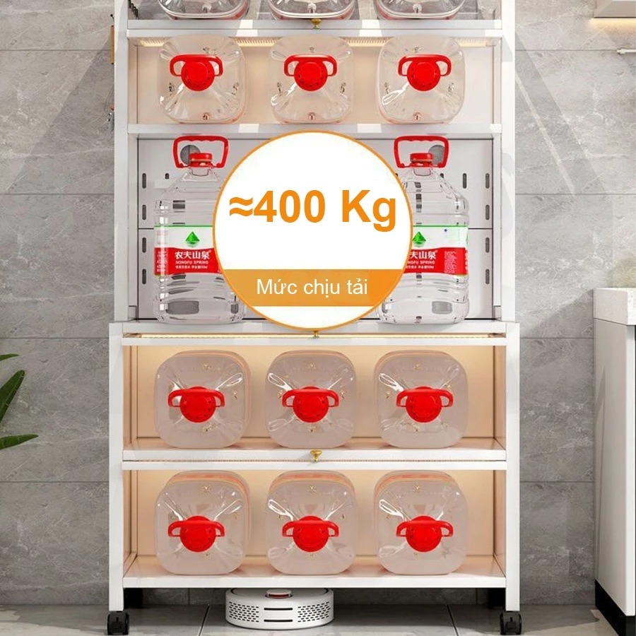 Tủ Bếp Đa Năng Nắp Đậy 5 Tầng Tối Ưu Không Gian Lưu Trữ Kệ Để Lò Vi Sóng Thông Minh