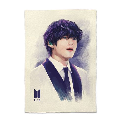 Poster nhóm nhạc BTS bằng giấy dó