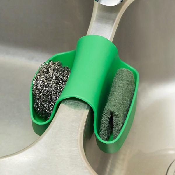 Cao su đựng giẻ rửa bát màu xanh - giỏ treo chậu rửa bát