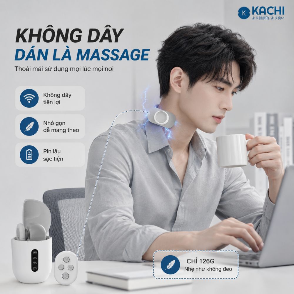Máy Châm Cứu Xung Điện Không Dây Kachi MK398 – Hàng chính hãng