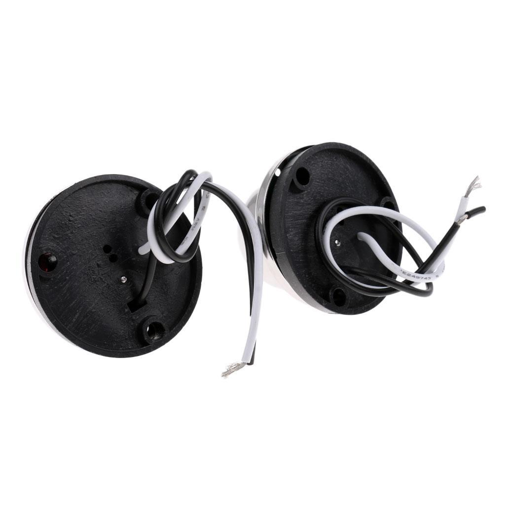 1 Pair Stainless Steel 12V Marine Boat Yacht Light LED Bow Navigation Side Boat Underwater Lights Sailing Signal Light Red & Green