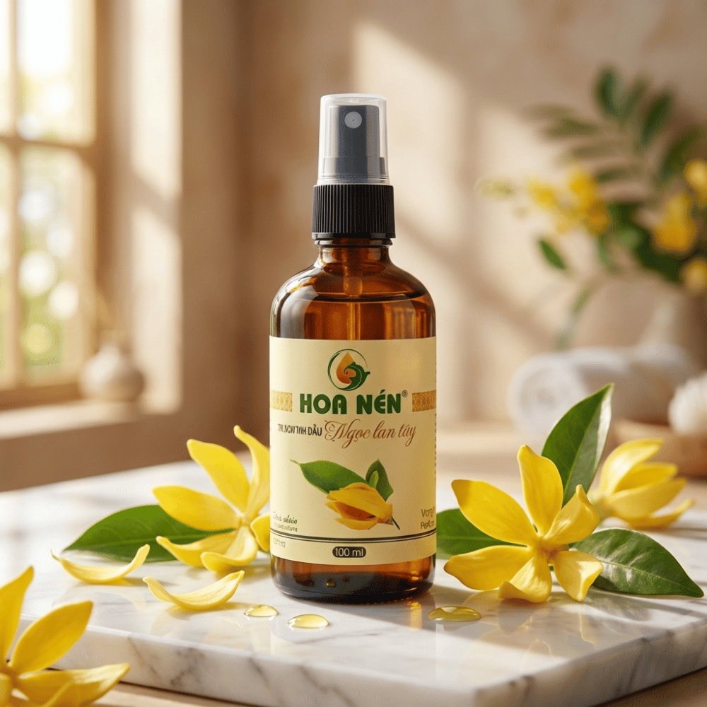 Chai Xịt nước hoa tinh dầu Ngọc lan tây 100ml - Hoa Nén -Làm thơm, kháng khuẩn, thư giãn