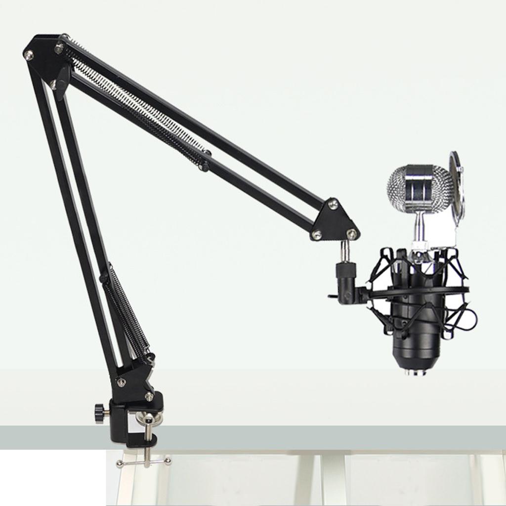 Adjustable Mic Stand Smartphone Video Mount Arm Phone Holder Stand