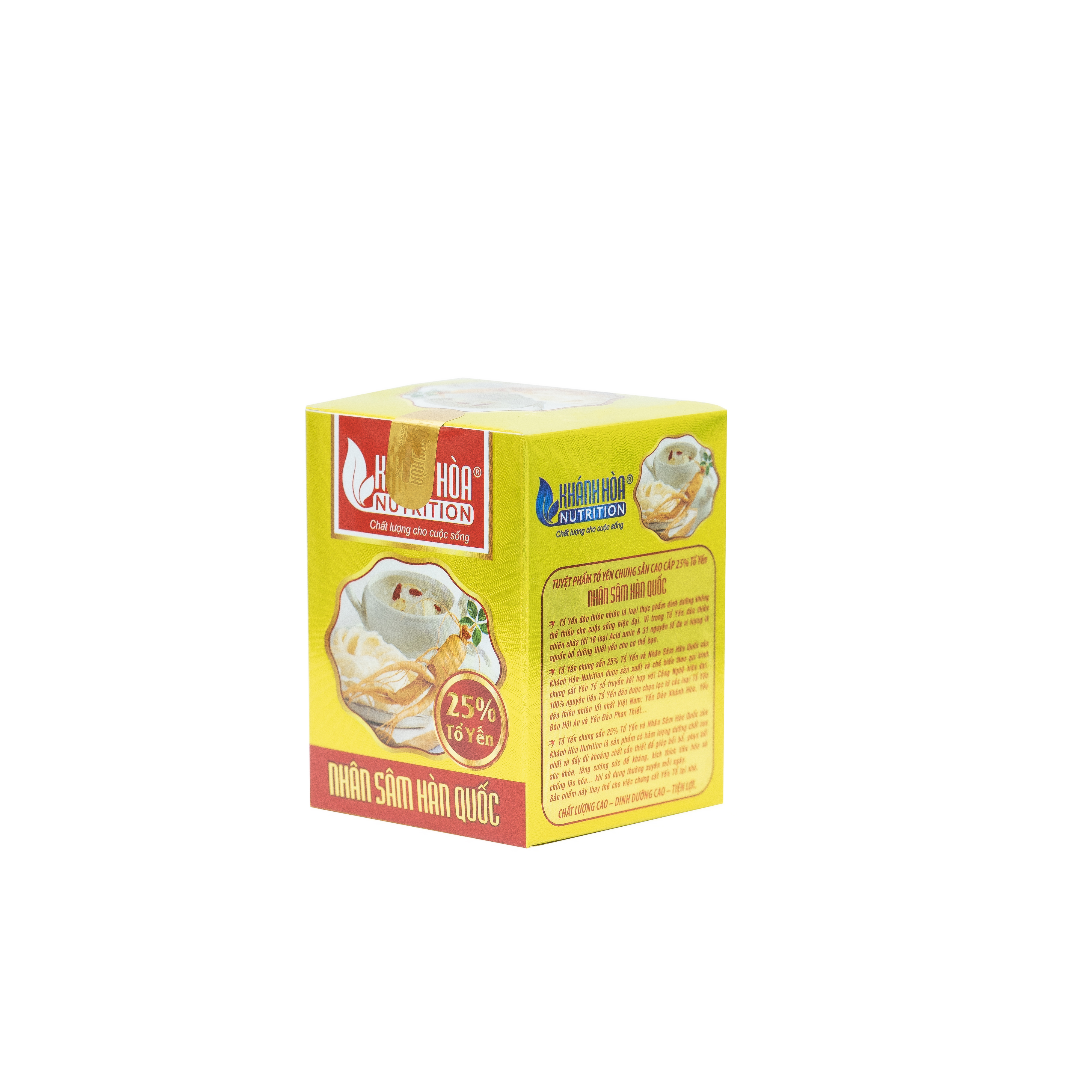 Tổ yến chưng Nhân Sâm Hàn Quốc Khánh Hòa Nutrition 25% Tổ Yến (lọ 70ml)