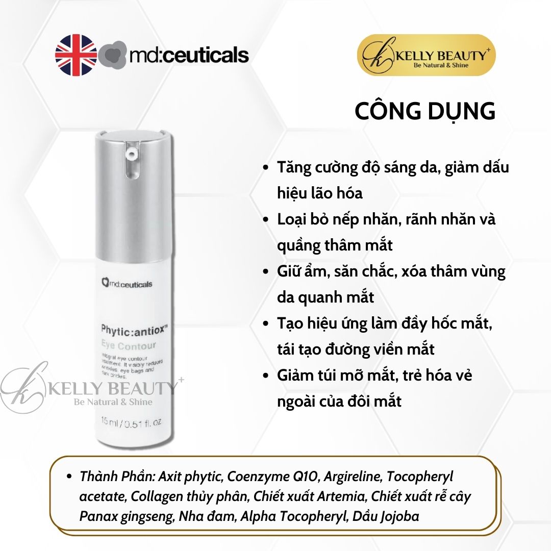 Kem Dưỡng Mắt PHYTIC: ANTIOX Eye Contour - MD:Ceuticals | Kelly Beauty