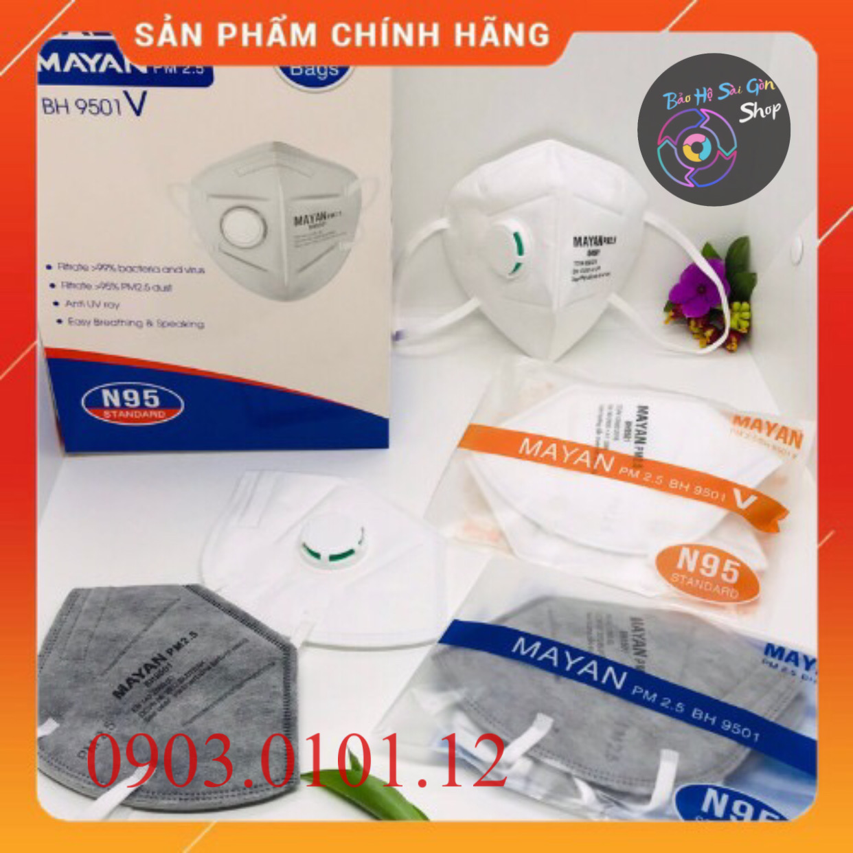 Khẩu Trang N95 Có Van Thở - Đệm Mũi Cao Cấp [Mayan PM 2.5 - Chính Hãng - 4 Lớp Kháng Khuẩn - Than Hoạt Tính