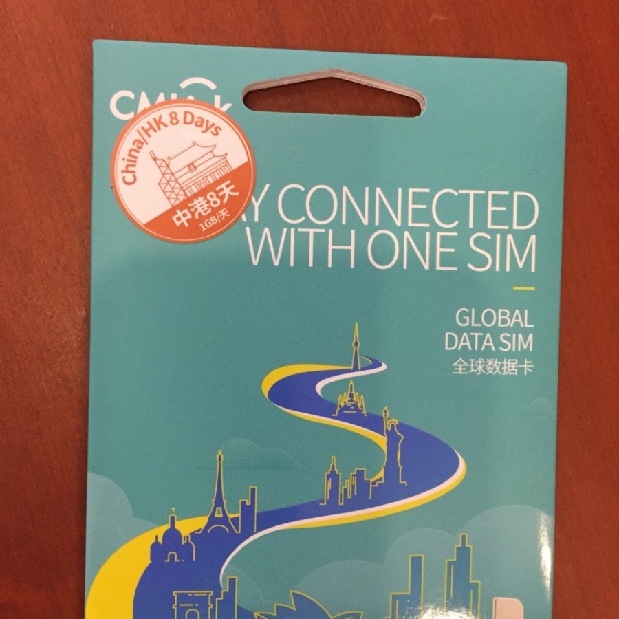 Sim Du Lịch Trung Quốc - Hongkong 8 Ngày 8GB-Mẫu ngẫu nhiên