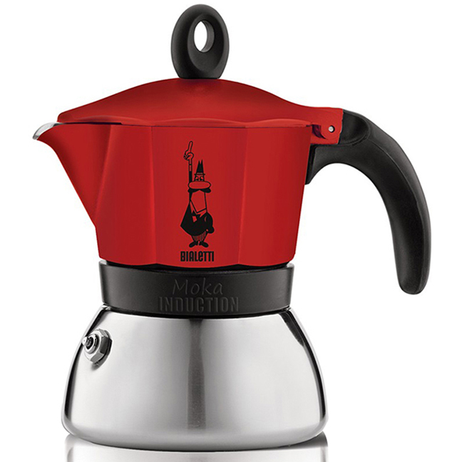 Bình Pha Cà Phê Bialetti - Moka 3 Cup 990004922 - Màu Đỏ