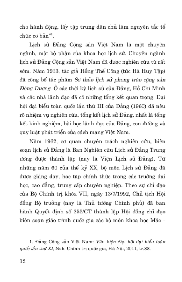 Sách - Giáo Trình Lịch Sử Đảng Cộng Sản Việt Nam (Dành Cho Bậc Đại Học Hệ Không Chuyên Lý Luận Chính Trị)