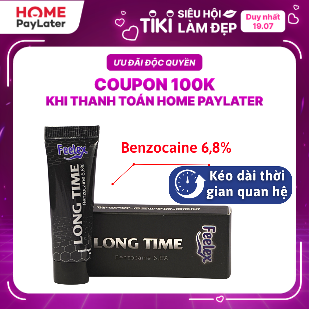 Gel bôi trơn kéo dài thời gian quan hệ Feelex Long Time tuýp 10g