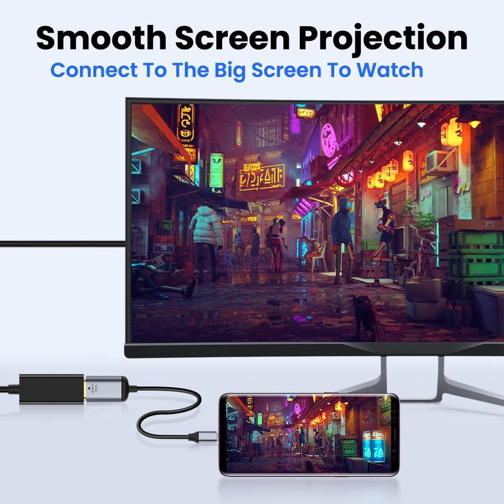 Cáp chuyển đổi USB C sang DP 4K 2K 60hz cho máy tính bảng/ điện thoại/ laptop