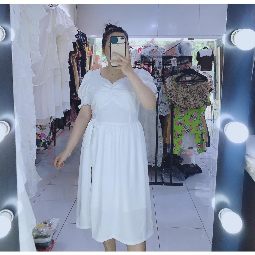 ĐẦM TRẮNG BABYDOLL XẼ bBIGSIZE 58-90KG