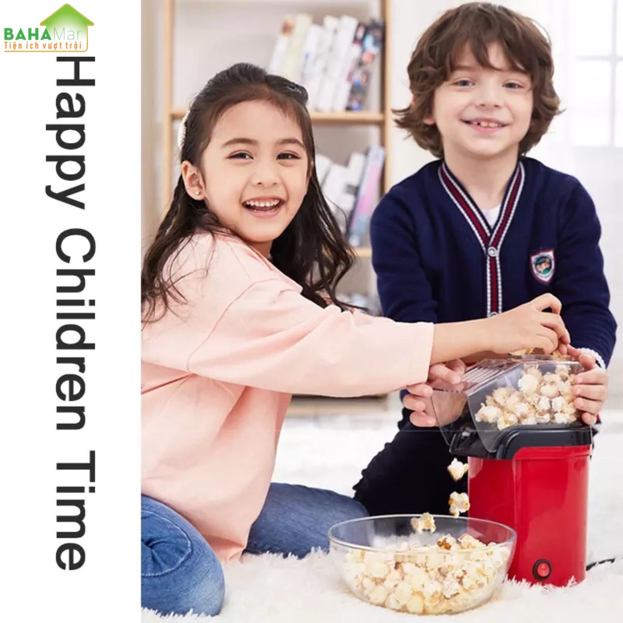 MÁY LÀM BẮP RANG BƠ POPPER TỰ ĐỘNG TẠI GIA ĐÌNH "BAHAMAR" tiện dụng và đảm bảo vệ sinh an toàn phù hợp dùng tại gia đình