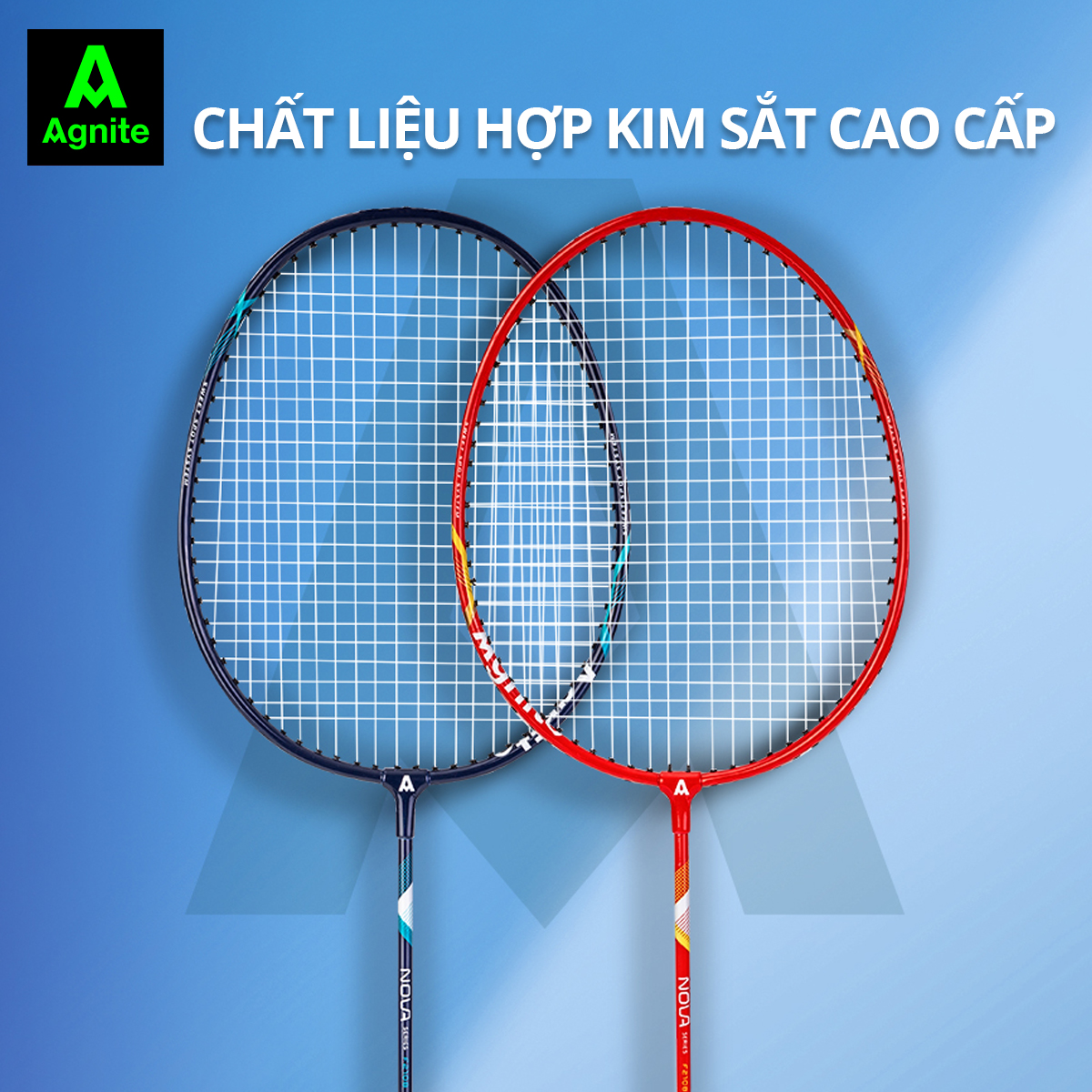 Cặp vợt cầu lông siêu nhẹ quấn cao su Agnite - 2 chiếc màu khác nhau - Kèm túi bao cao cấp - Phù hợp thể thao vận động - F2108