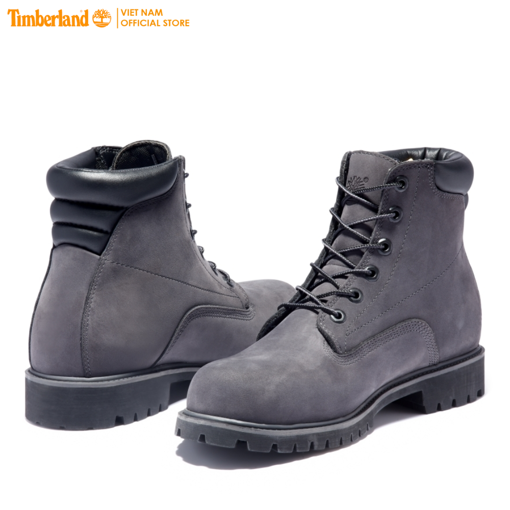 Timberland Giày Boot Nam Cổ Cao 6 inch Basic Alburn Boot WP Dark Grey Nubuck TB0A1OIZ2M