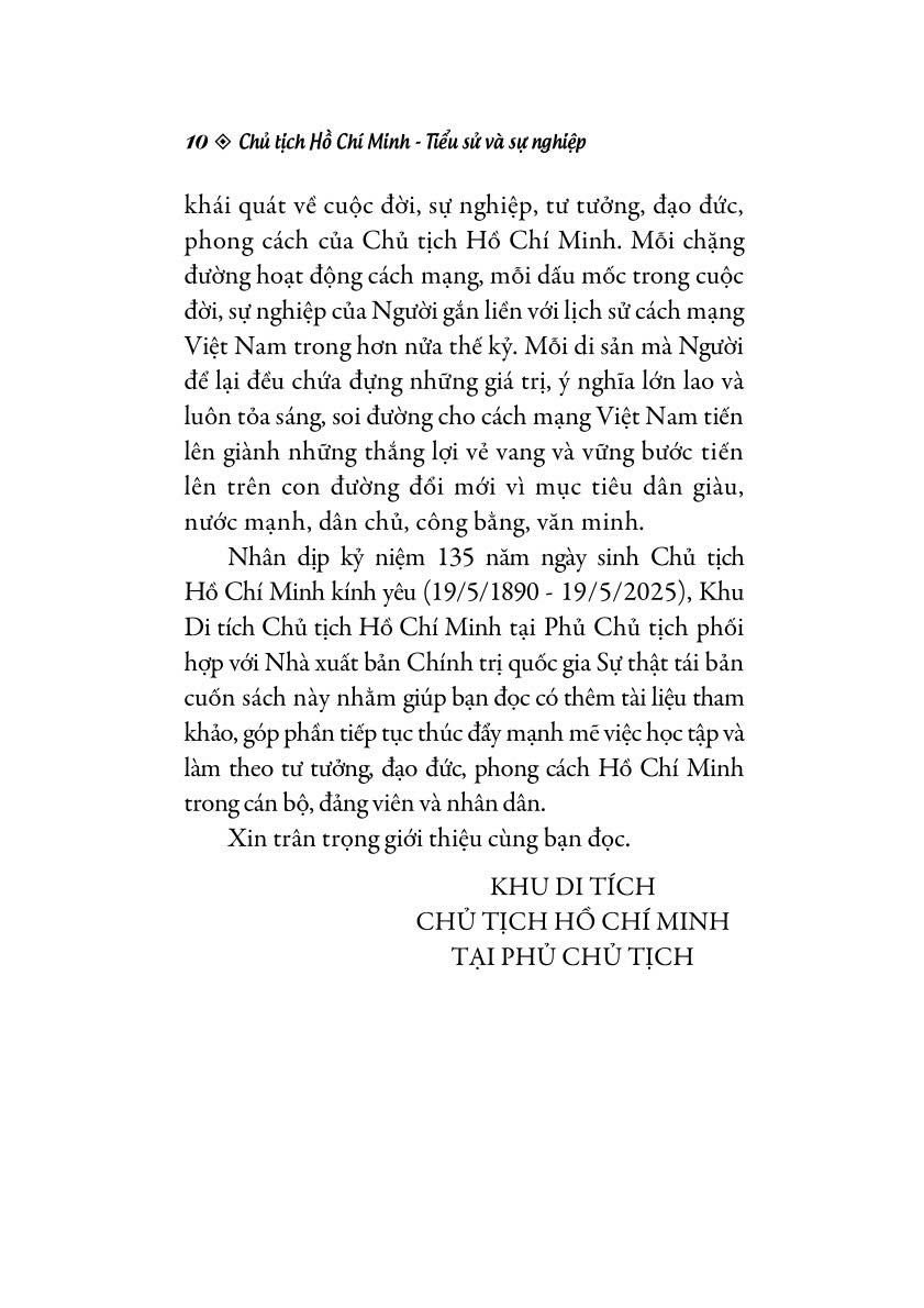 Chủ tịch Hồ Chí Minh - Tiểu sử và sự nghiệp