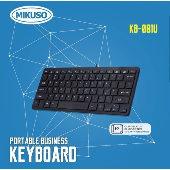 BÀN PHÍM MINI DÙNG CHO MÁY TÍNH BÀN VÀ LAPTOP KB-001U USB ĐEN - JL