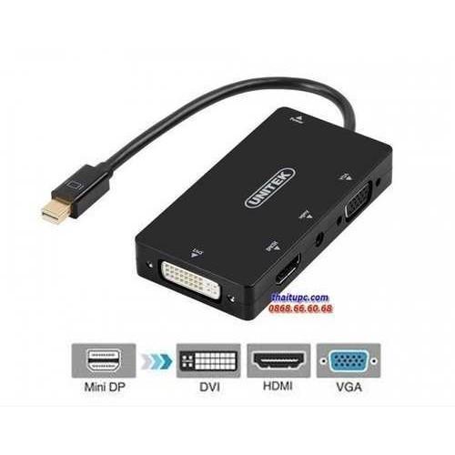 CÁP MINIDISPLAYPORT - HDMI DVI VGA AUDIO UNITEK (Y - 6354BK) - HÀNG CHÍNH HÃNG