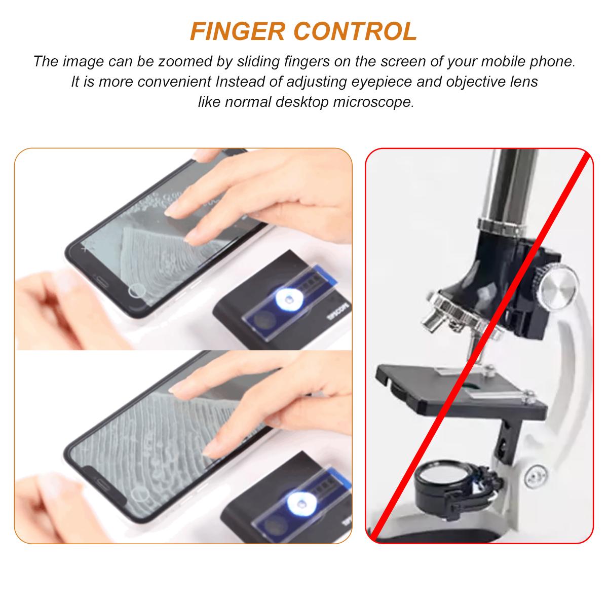 Wireless Microscope Camera 13 Million Pixels Electronic Microscope 40X-600X Magnification Mini Microscope Compatible