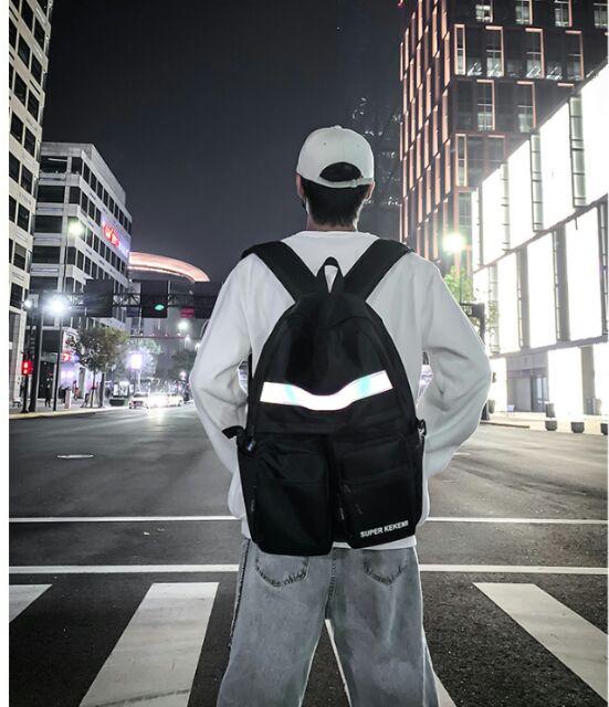 Balo nam cá tính balo vải dù form rộng